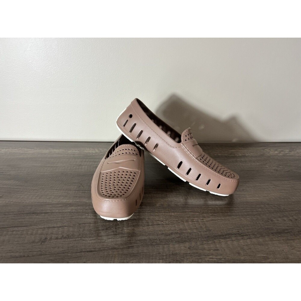 Floaters Mens  10 Camel Brown Casual Rubber Loafer Shoes Slip On Waterproof